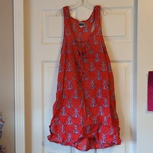 Mud pie red and blue anchor cover up with matching